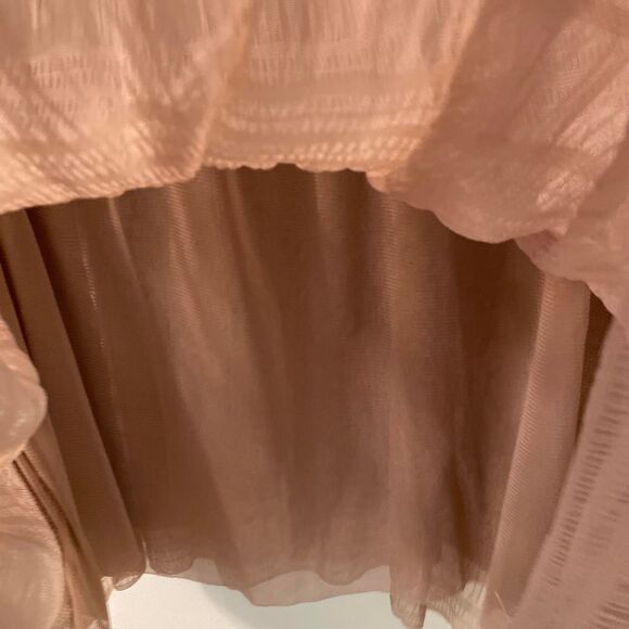 Max-studio Women's Tan Boho Fairycore Mesh Flutter Sleeve Size XL - Picture 4 of 8